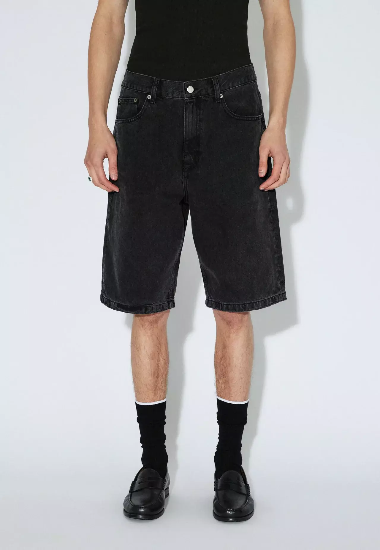 Dr.Denim Omar Shorts Worn Black Herren Denim schwarz